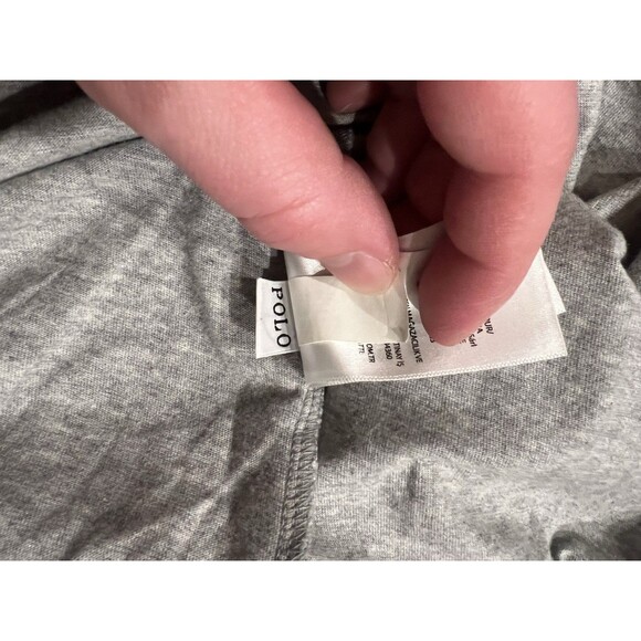Polo Ralph Lauren Hoodie Mens XXL Grey Pullover Spellout Lightweight Shirt - Picture 5 of 6